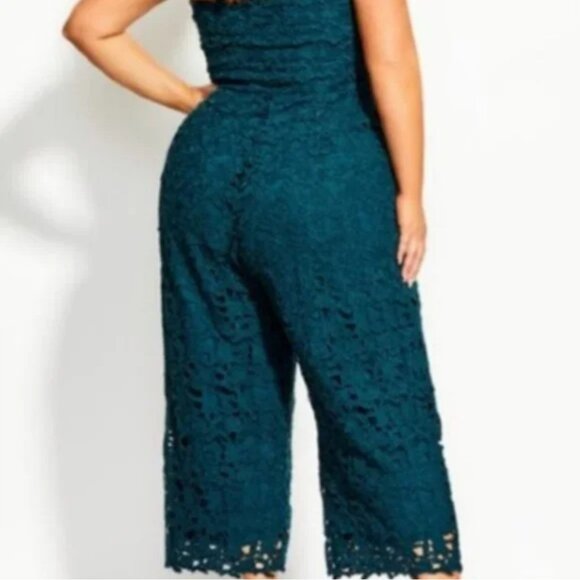 Brand New with Tags Teal Blue Crochet Jumpsuit - Picture 3 of 8